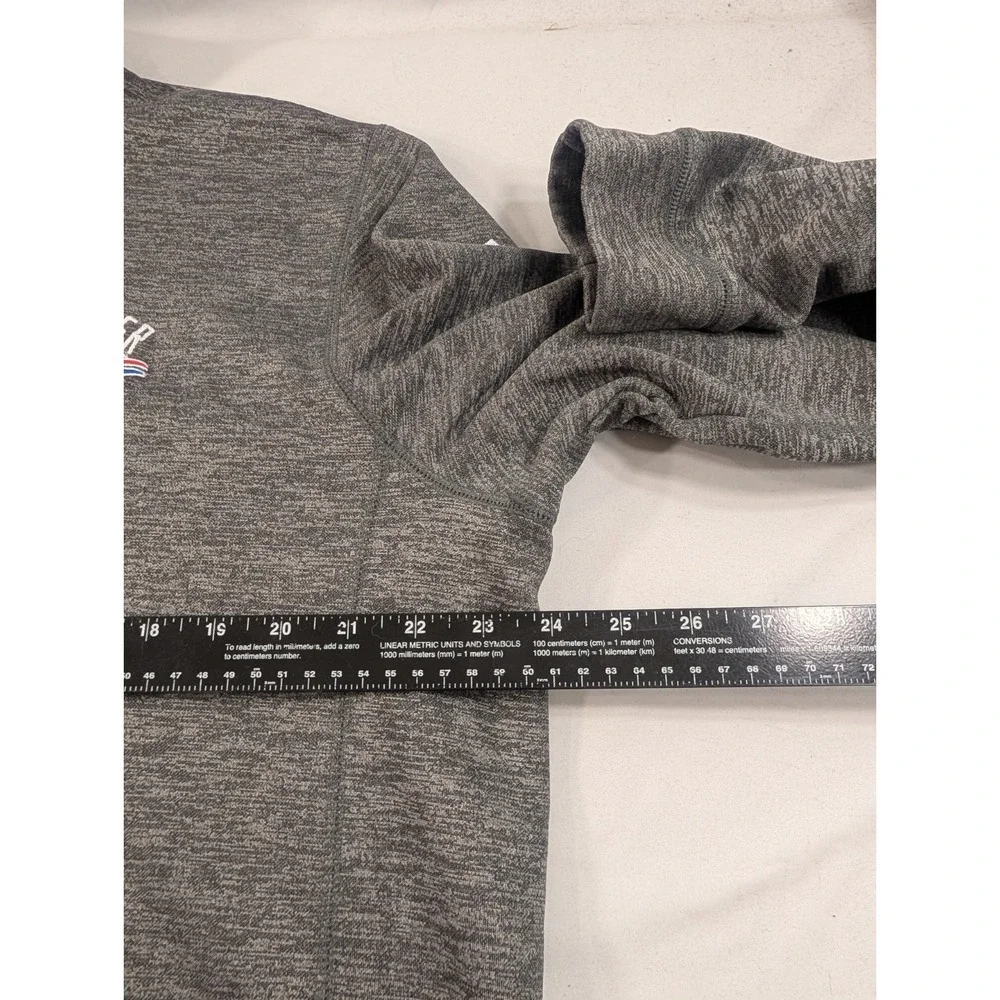 OKC Thunder Adidas Team Issue Climawarm Quarter Zip Pullover Large Heather Gray